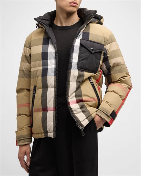 burberry puffer jacket grey|burberry puffer jacket men.